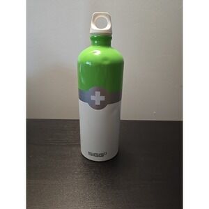 SIGG TRAVELLER WATER BOTTLE METAL ALUMINIUM 1.0 LITRE Swiss Logo Flag Green 34oz